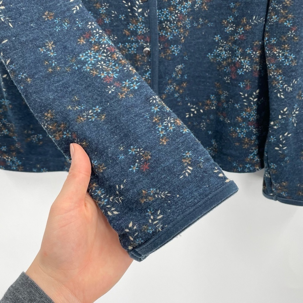 J Jill BLue Wool Blend Cardigan - Picture 4 of 8